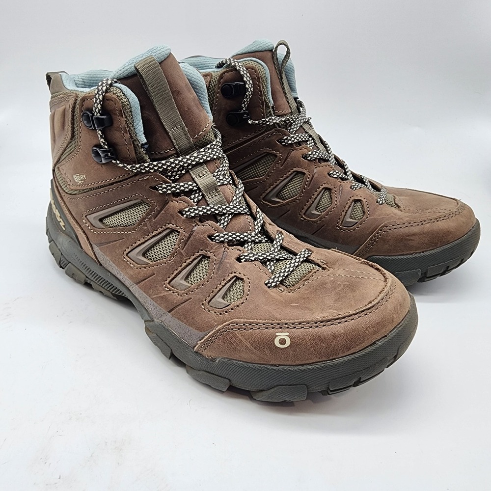 Oboz Bridger Sawtooth Mid B-Dry Hiking Boots Women's 8 Brown Waterproof Leather